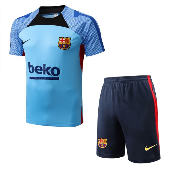 Camiseta Entrenamiento Barcelona Conjunto Completo 2022-2023 Azul